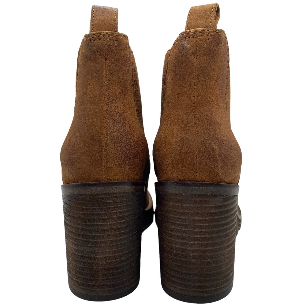 Diba Women's Boot Ser Eeta Brown Suede Leather Chunky Heel Ankle Boho Winter - Picture 5 of 9